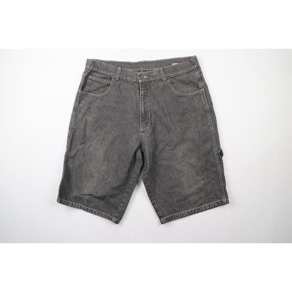 Vintage 90s Fubu Mens 42 Distressed Spell Out Baggy Hip Hop Denim